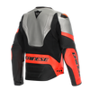 Dainese Racing 5 Leather Jacket (Silver Black Red Fluo)