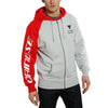Dainese Paddock Full Zip Hoodie (Glacier Gray Lava Red Black) - Moto Central