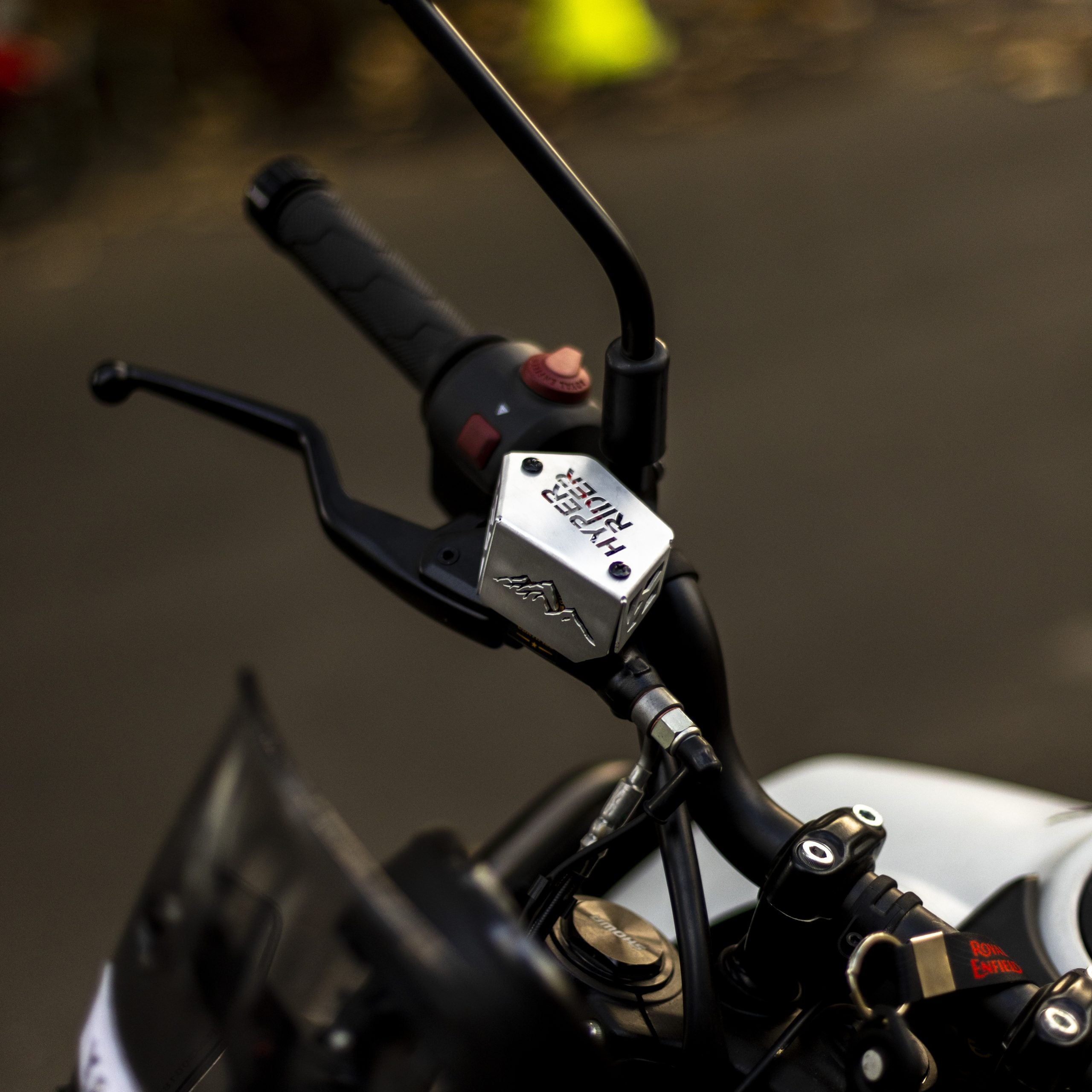 thumbnail image 2 of Stainless Steel Brake Fluid Tank Cover For Royal Enfield Himalayan 2 of 5