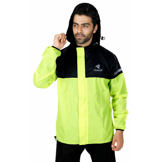 Raida Drymax 10K Rain Jacket (Black Hi Viz)