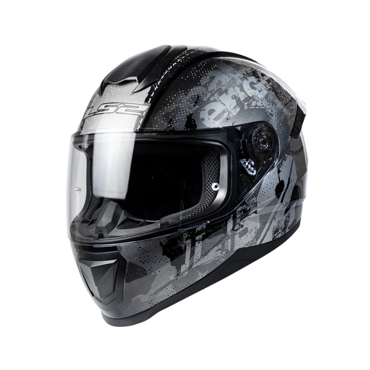 LS2 FF802 Flash Force Black Silver Gloss Helmet