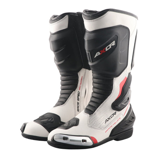 Axor Racer Tec Riding Boots (Black White Red)