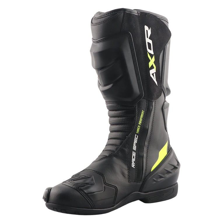 Axor Racer Tec Riding Boots (Black Neon Green)– Moto Central