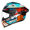 NHK K5R Alex Escrig #7 Gloss White Tosca Red Helmet
