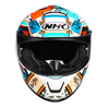 NHK K5R Alex Escrig #7 Gloss White Tosca Red Helmet