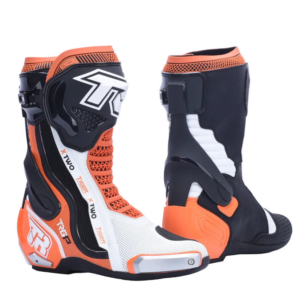 Tiger Racing XTWO Racing Boots (Orange Black)