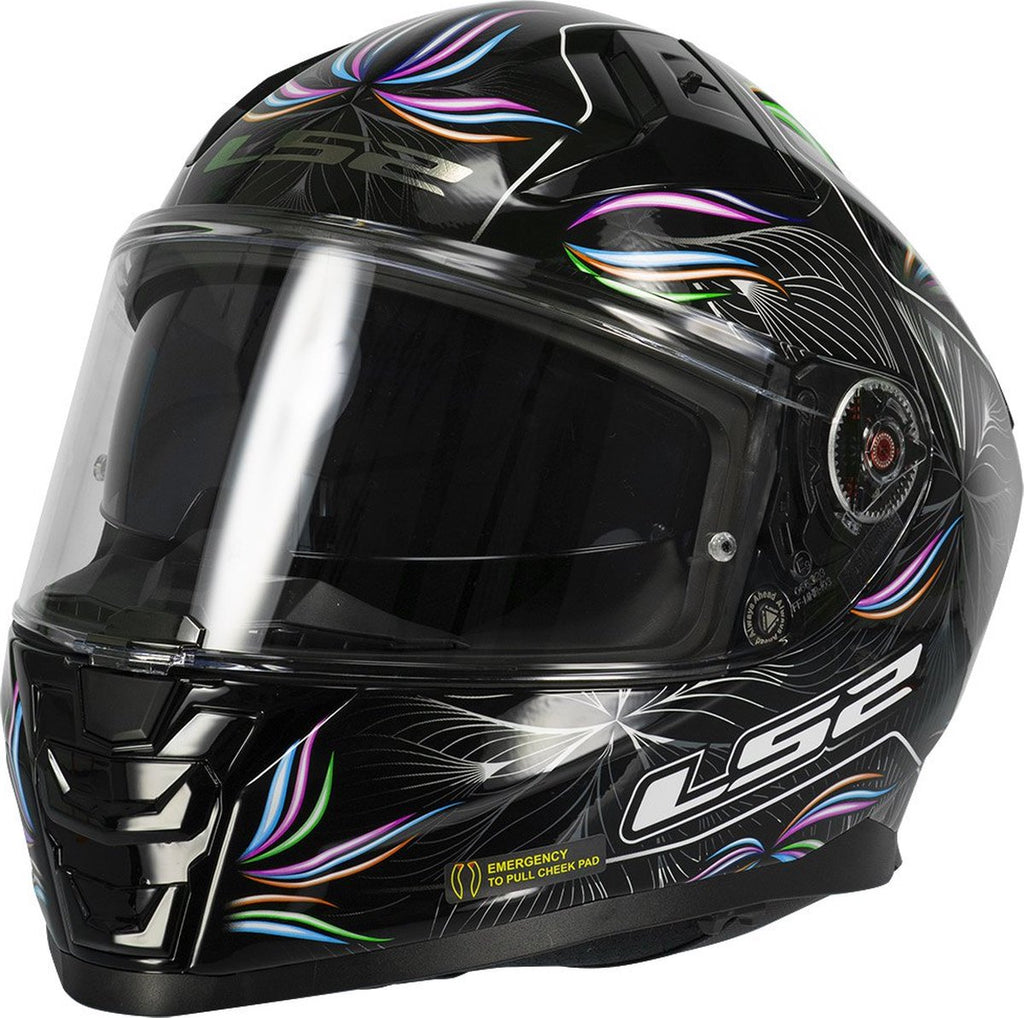 LS2 FF811 Vector II Tropical Gloss Black White Helmet