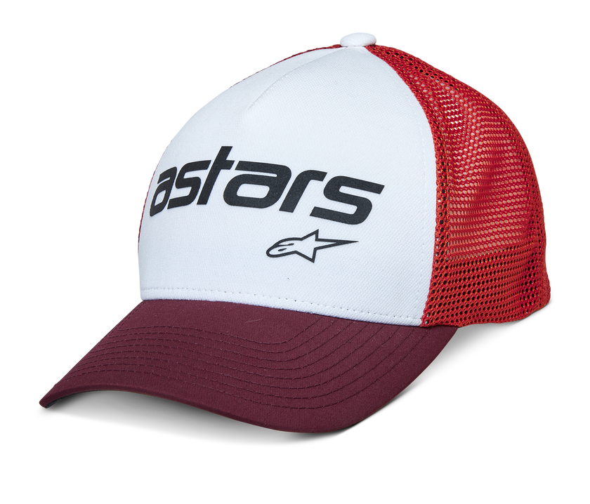 Alpinestars Vital Trucker Hat (White Maroon Orange)