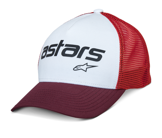 Alpinestars Vital Trucker Hat (White Maroon Orange)