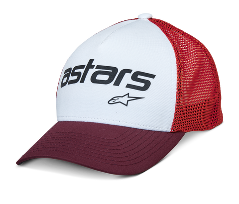 Alpinestars Vital Trucker Hat (White Maroon Orange)
