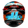 NHK K5R Alex Escrig #7 Gloss White Tosca Red Helmet