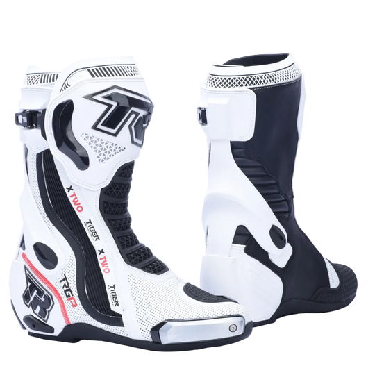 Tiger Racing XTWO Racing Boots (White Black)
