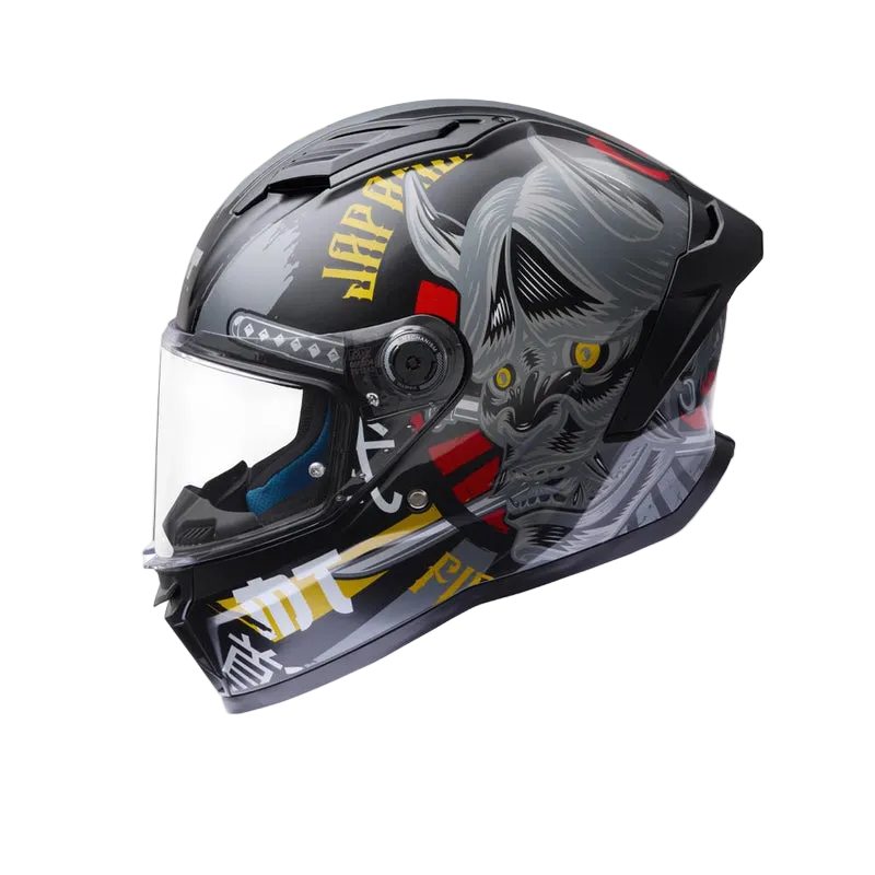 MT Stinger KRT B13 Gloss Black Grey Helmet