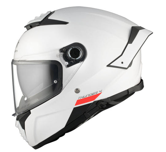 MT Thunder 4 SV Solid A0 Gloss Pearl White Helmet