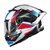 MT Thunder 4 SV Luminence A7 Gloss White Blue Red Helmet