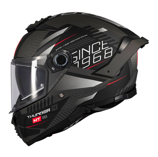 MT Thunder 4 SV Luminence D1 Gloss Black Grey Helmet