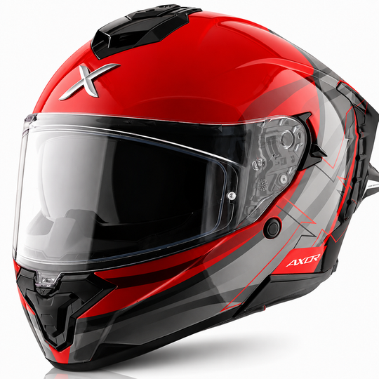AXOR Brutale Surges Gloss Red Grey Helmet