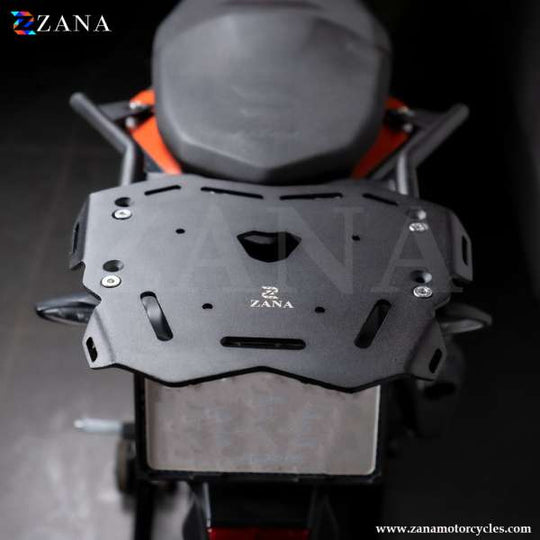 ZANA TOP RACK WITH PLATE TYPE-2 TEXTURE MATT BLACK KTM ADV 250 / 390 / 390 X (ZI-8007)