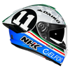NHK K5R Matteo Ferrari #2 Gloss White Blue Helmet