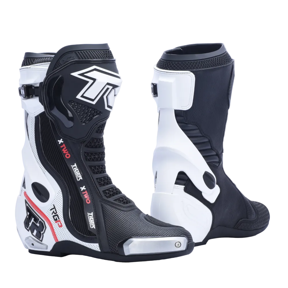 Tiger Racing XTWO Racing Boots (Black White)