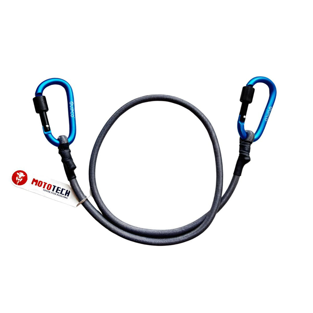 MOTOTECH QuickClip Bungee Tie Down Grey with Carabiner (36" / 90cms) - Moto Central