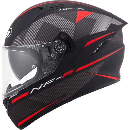 KYT NFR Logos Matt Black Red Helmet