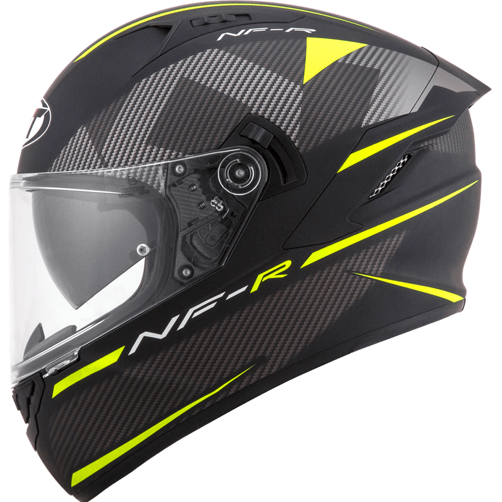 KYT NFR Logos Matt Black Yellow Helmet Moto Central