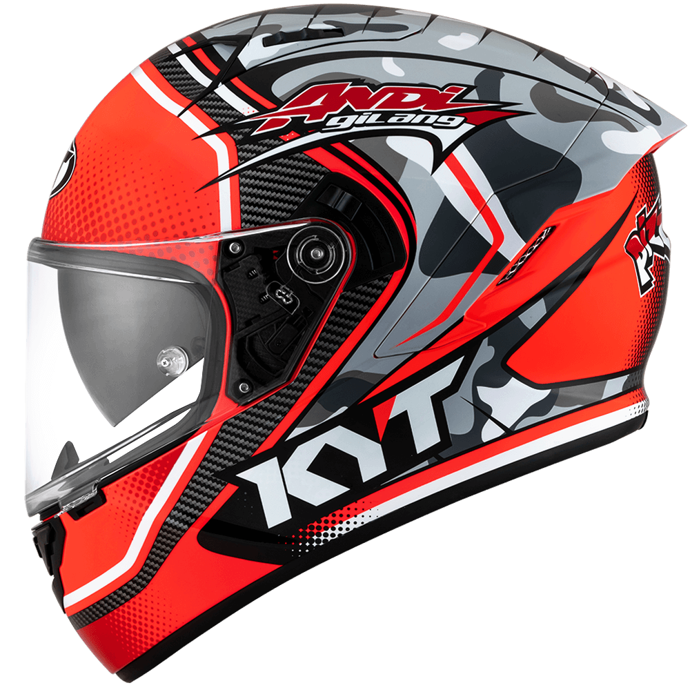 KYT NFR Andi Gilang Replica Gloss Red Helmet