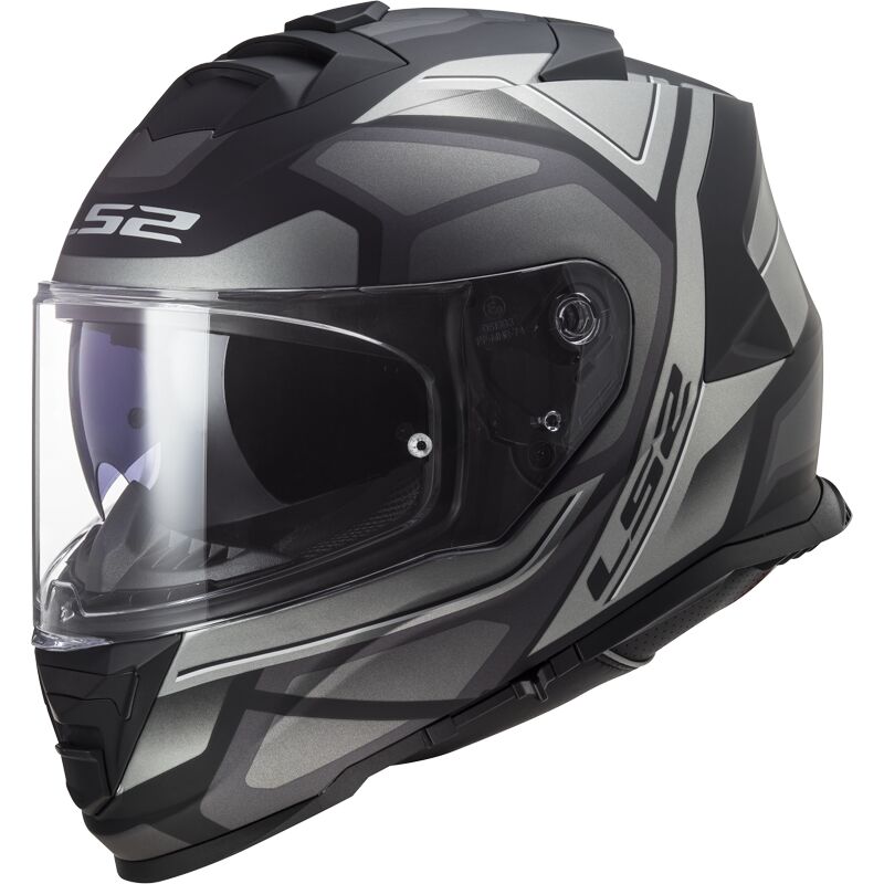 LS2 FF800 Storm II Faster Titanium Gloss Black Helmet (D Ring