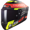 LS2 FF805 THUNDER Plus Carbon Attack Matt Hi Viz Red Yellow Helmet