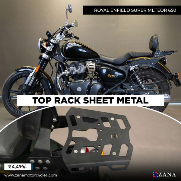 ZANA Top Rack Sheet Metal With Pillion Backrest For Super meteor 650 (ZI-8321)