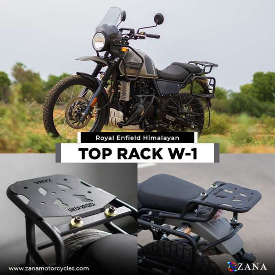 ZANA TOPRACK W-1 COMPATIBLE WITH PILLION BACKREST SCRAM 411 BS6 (2022) / HIMALAYAN BS6 (2021-22) (ZI-8087)