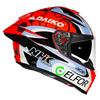 NHK K5R Matteo Ferrari #1 Gloss Fluro Red Orange Helmet
