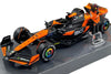 Bburago McLaren MCL38 Miami Grand Prix 2024 #81 (Black Orange)