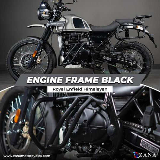 ZANA ENGINE FRAME TEXTURE MATT BLACK COMPATIBLE SCRAM 411 / SCRAM 411 BS6 (2021-22) / HIMALAYAN BS-3/4/6 (2016-2020) (ZI-5040)