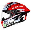 NHK K5R Matteo Ferrari #1 Gloss Fluro Red Orange Helmet