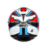 NHK K5R Onyx Gloss White Red Blue Helmet