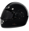 SMK Retro Solid Gloss Black with Tinted Visor (GL220) Helmet