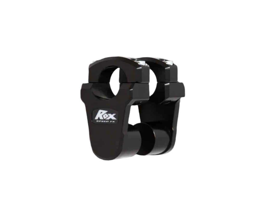 Rox Pivoting Handlebar Risers 51mm Rise Black Anodized For Harley Davidson Pan America / Indian Chieftain & Roadmaster (1R-P13RIN)