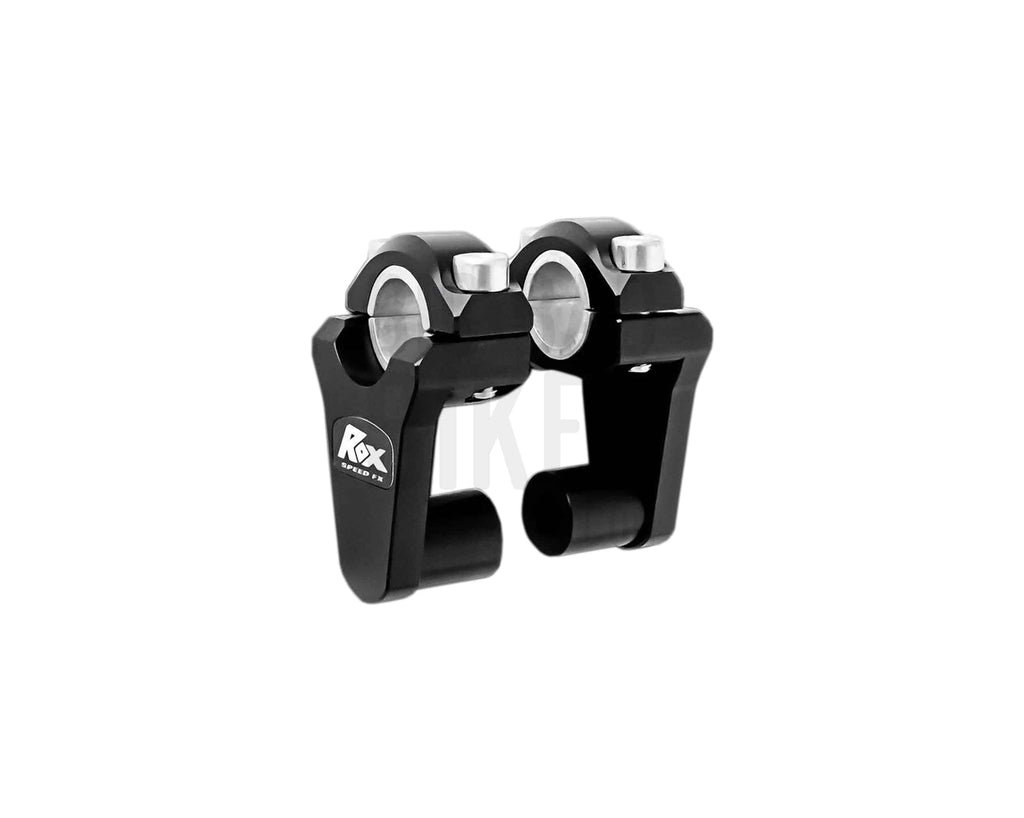 Rox Pivoting Handlebar Risers 51mm Rise, 22 & 28.5mm Handlebar Anodized Black (1R-P2SEK)