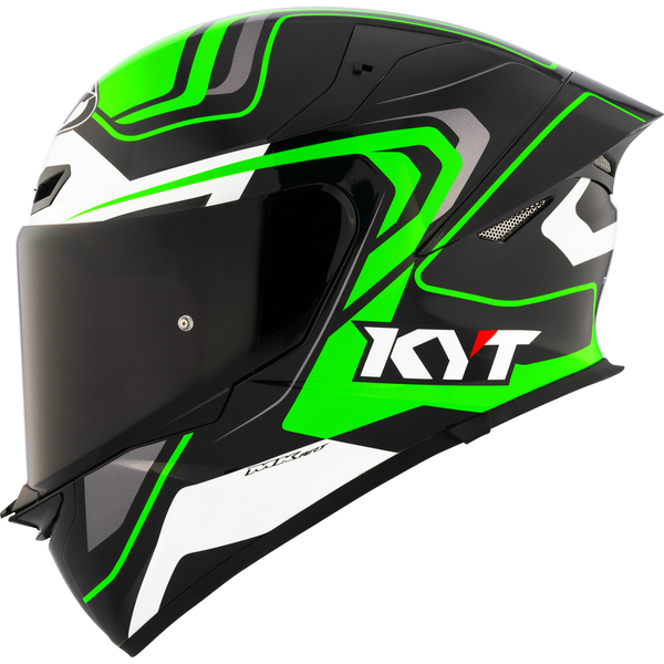 KYT TT Revo Overtech Black Green Gloss Helmet