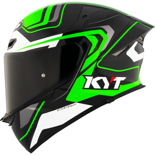 KYT TT Revo Overtech Black Green Gloss Helmet
