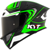 KYT TT Revo Overtech Black Green Gloss Helmet