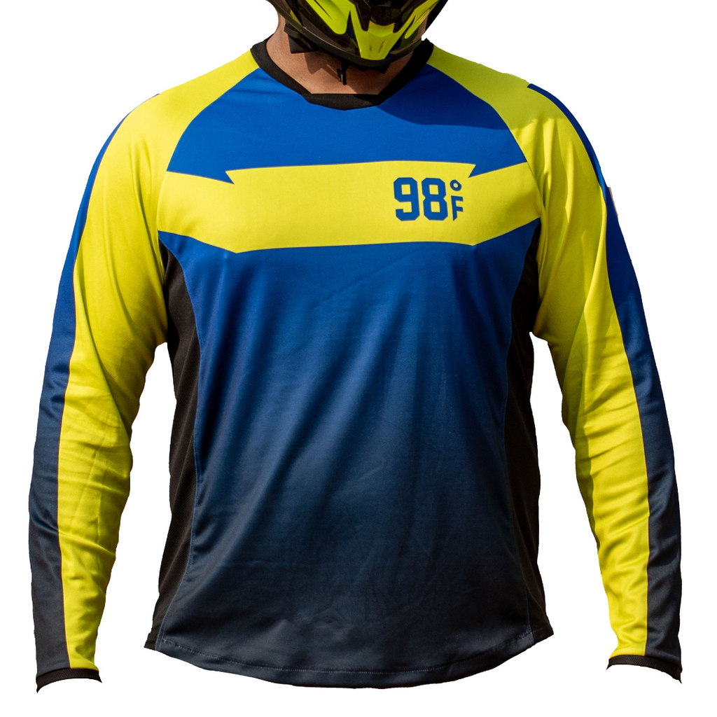 98Fahren Moto Jersey Escape Classic Series (Yellow Blue)