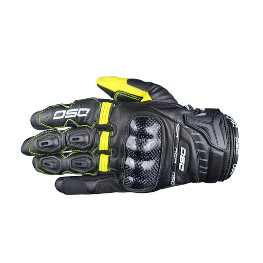 DSG Carbon X V1 Gloves (Black Fluro Yellow)
