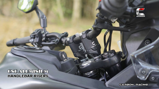 Carbon Racing 40mm Straight Handlebar Risers for KTM Adventure 2025 390 250 X