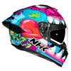 NHK K5R Ride with Grin Gloss Multi Blue Black Helmet