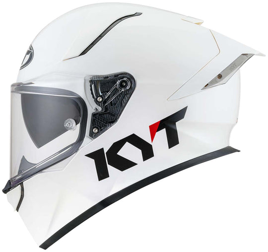KYT R2R Pro Plain Gloss White Helmet