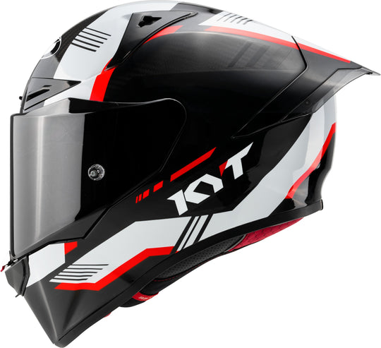 KYT R1R Carbon Zone Gloss Black Red Helmet