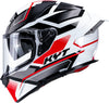 KYT R2R Pro Parsec Gloss White Red Helmet